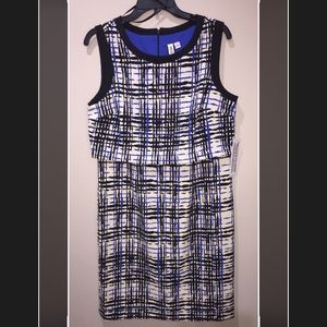 Boat Neckline Checkered Print